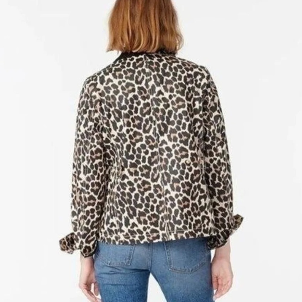 J. Crew Leopard Print Jacket - Black and Tan - Picture 2 of 16